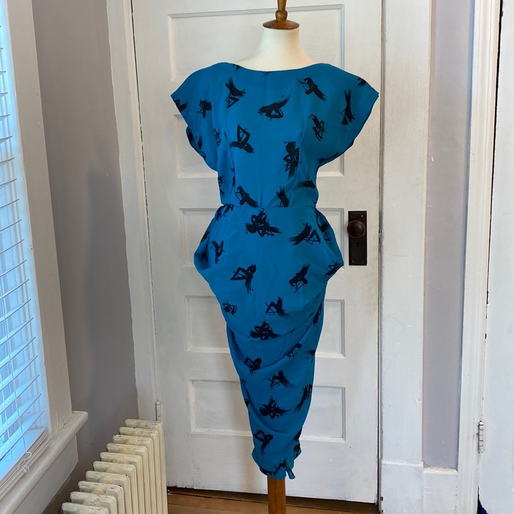 Vintage How Sweet It Is Abstract Print Dress, Size 11
